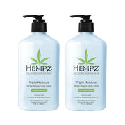 Hempz Triple Moisture Herbal Whipped Body Crème Lotion Moisturizer, 17 Fl Oz (Pack of 2) - Product Image