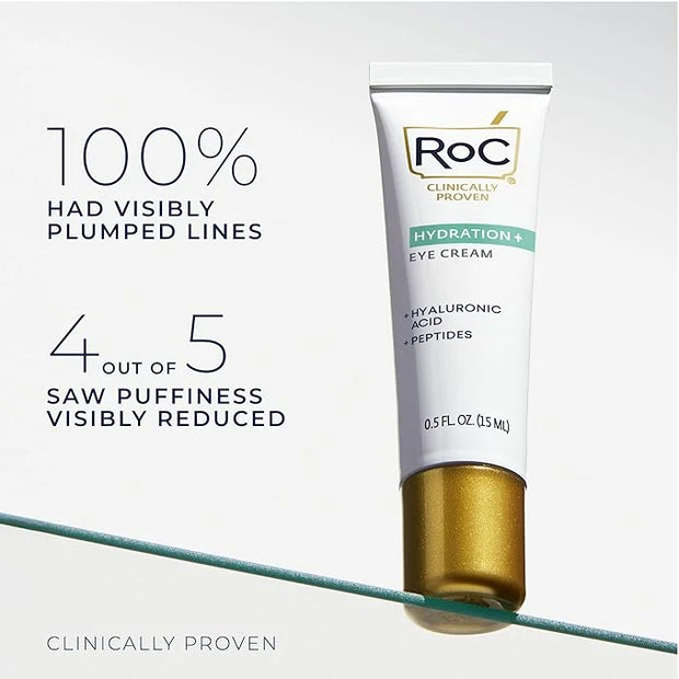 RoC Multi Correxion Hyaluronic Acid Anti Aging Under Eye Cream for Puffiness & Dark Circles (.5 OZ) + RoC Retinol Capsules...
