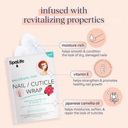 SpaLife Japanese Camellia Oil & Vitamin E Nail Cuticle Wrap 6-Pack (60 Count) - Moisturizing Nail Masks, Dermatologist Rec...