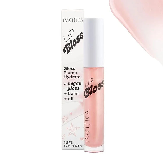Pacifica Plumping Lip Gloss - Lip Bloss Tinted Lip Balm Treatment - Berry Flavored - Moisturizing, High-Shine, Long-Lastin...