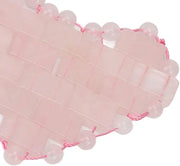 2Pcs Rose Quartz Eye Mask, Jadestone Eye Patch Reduce Facial Edema Relieve Eye Strain Heart Shaped Stone Eye Pad for Massa...