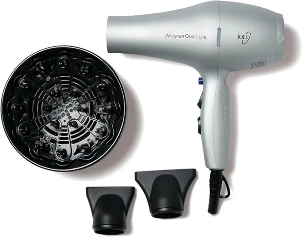 Ion Whisper Quiet Lite Ionic Ceramic Hair Dryer, 1875 Watts, Lightweight, Powerful, 4 Temperatures, 2 Speeds - Product Image