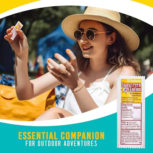 Sunscreen Lotion, SPF30 Protection and PABA Free, Individual Packets of Sunscreens (Pack of 100) – Travel Size Sun Screen ...