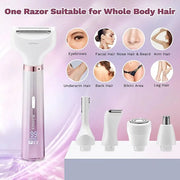 Electric Razors Shavers for Women, Bikini Trimmer 5 in 1 Electric Shaver Razor for Women, Wet/Dry Face Razors for Face Nos...