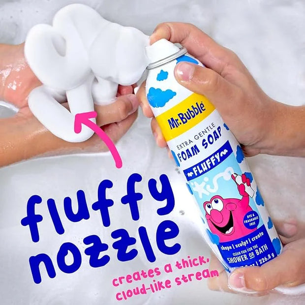 Mr. Bubble Extra Gentle Foam Soap - Fragrance Free Kids Hand and Body Wash 8OZ, Pack of 6 - Product Image