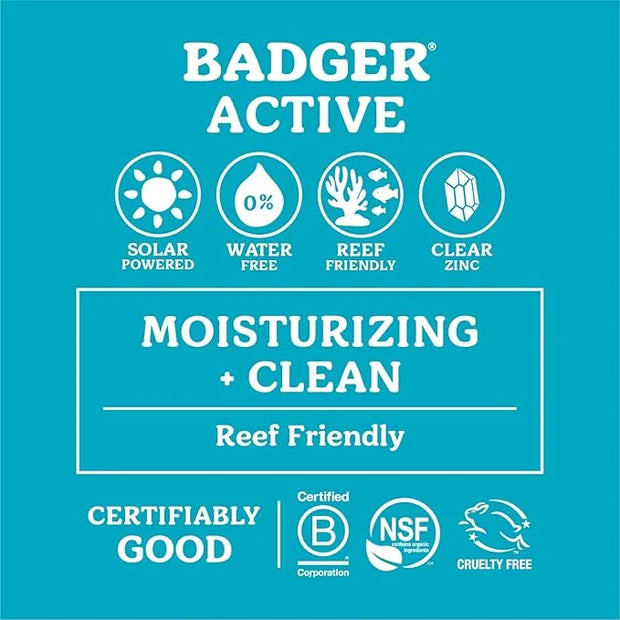 Badger Mineral Sunscreen Cream SPF 30, Zinc Oxide Sun Care, 98% Organic, Reef Safe, Water Resistant, Unscented Face and Bo...