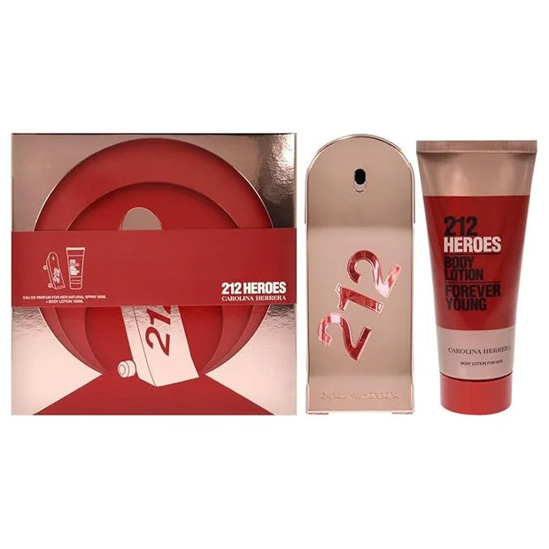 Carolina Herrera 212 Heroes Forever Young 1.7oz EDP Spray, 3.4oz Body Lotion Women 2 Pc Gift Set - Product Image