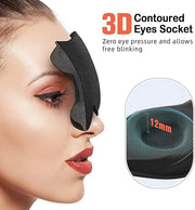 Sleep Eye Mask for Men Women 3D Contoured Cup, Concave Molded, Block Out Light, Molded Soft Comfort Eye Shade with Adjusta...