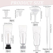 GORGECRAFT 4Pcs 4ml Lip Gloss Tubes Empty Refillable Soft Lipgloss Balm Tubes with Brush Glaze Container with Silver Black...