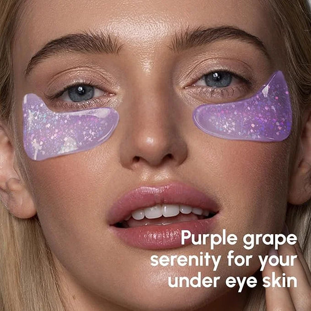 MAREE Violet Eye Gels - Marine Collagen Under Eye Patches for Puffy Eyes - Undereye Mask Patches for Women - Moisturizing ...