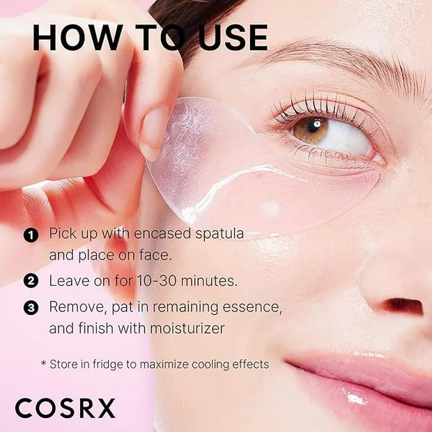 COSRX Under Eye Mask, Peptide Collagen Hydrogel Eye Patch for Puffy Eyes and Dark Circles, 60 Under Eye Patches, Korean Sk...