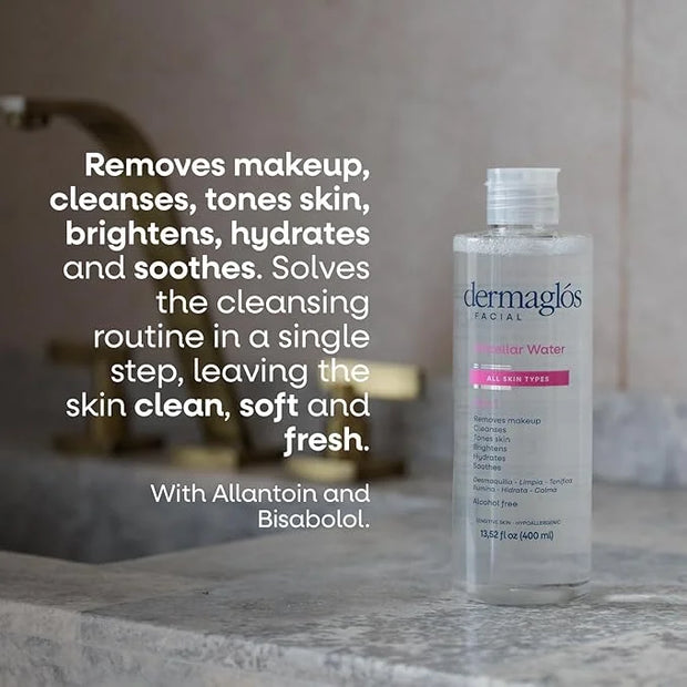 Skincare Facial And Body Set | Micellar Water 13,52 floz + Hyaluronic Acid Serum With Provitamin B5 1 floz + Ultra Volume ...