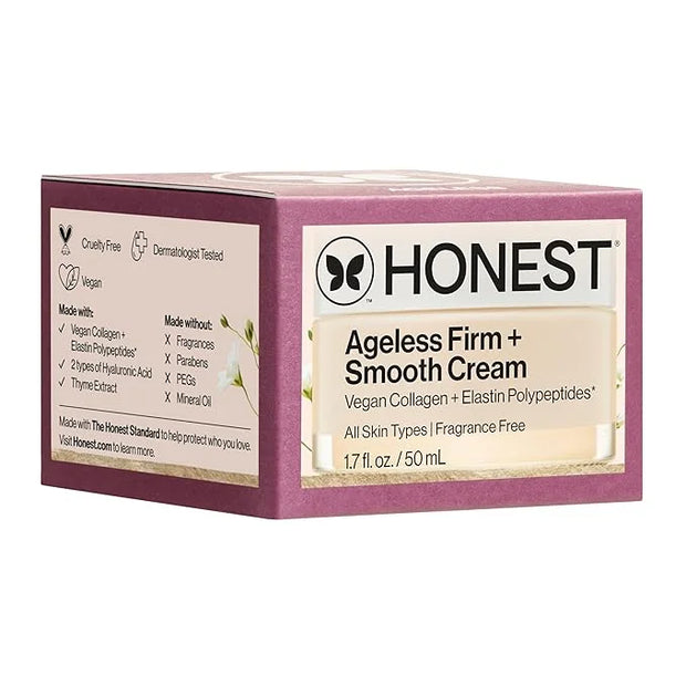 Honest Beauty Ageless Firm and Smooth Cream | Powered by Vegan Collagen and Elastin Polypeptides | Firmer, Smoother Lookin...