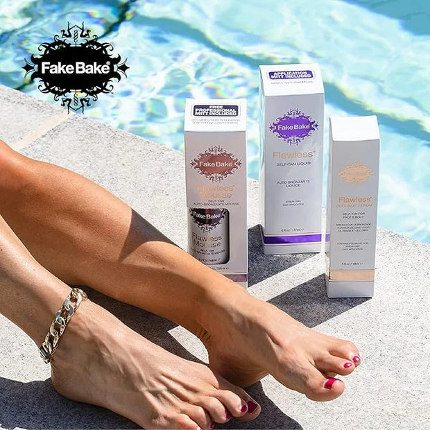 Fake Bake Flawless Coconut Sunless Tanning Serum with Hyaluronic Acid Lightweight Illuminating Face & Body Gradual Self Ta...