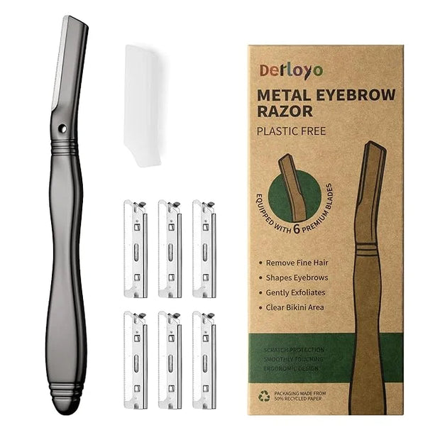 Eyebrow Razor, Dermaplaning Tool for Face, Face Razors for Women, Dermaplane Razor, Hair Removal and Exfoliation, Facial R...