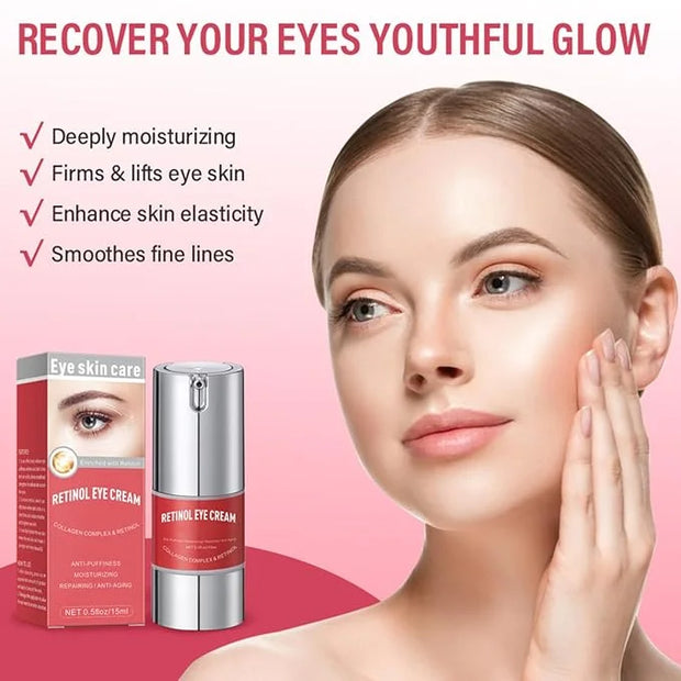 Retinol Eye Cream for Dark Cir-cles - Eye Cream Anti Aging - Hydrating eye Care Products - Eye Serum - Anti-Wrinkle Eye cr...