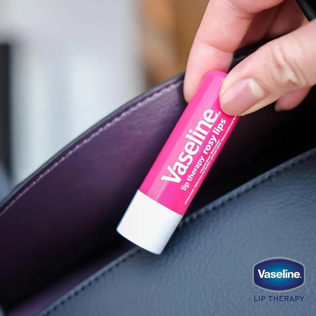 Vaseline Lip Therapy Rosy Lips 8-Pack – Moisturizing Lip Balm, Tinted, 0.16 Oz Ea - Product Image