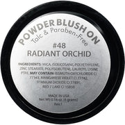 Radiant Orchid Purple Lavender Violet Princess Pink Vegan Blush Pressed Cheek Color Powder, Talc & Paraben Free, No Animal...