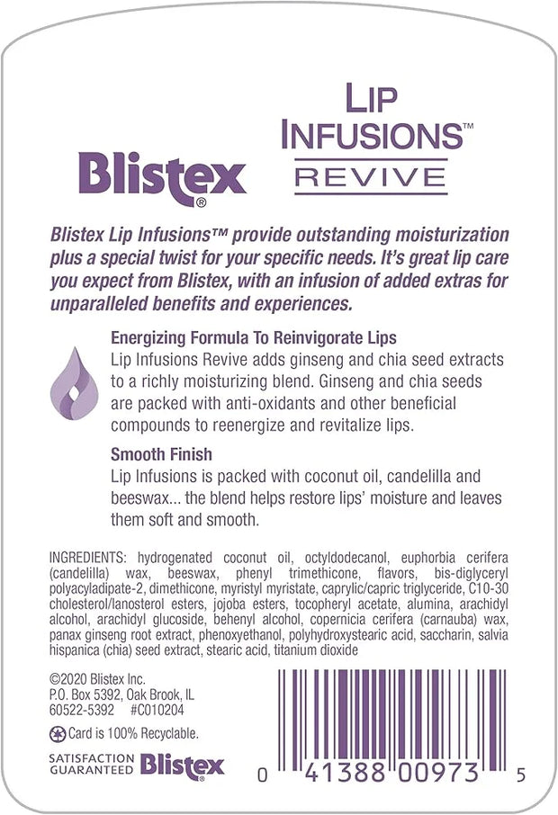 Blistex Lip Infusions Revive Lip Moisturizer 0.13 Ounce - Product Image