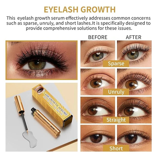 Lash Serum - Eyelash Growth Serum for Longer, Fuller, Thicker Lashes - Gentle Formula, 4ml - Product Image