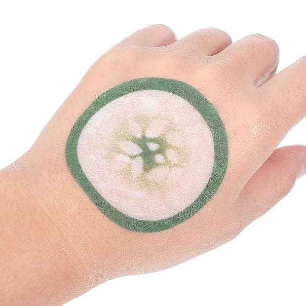 100pcs Under Eye Pads Disposable Cucumber Print Non-Woven Eye Patches Eyelash Pad DIY Eye Care Tool for Home Travel and Sa...