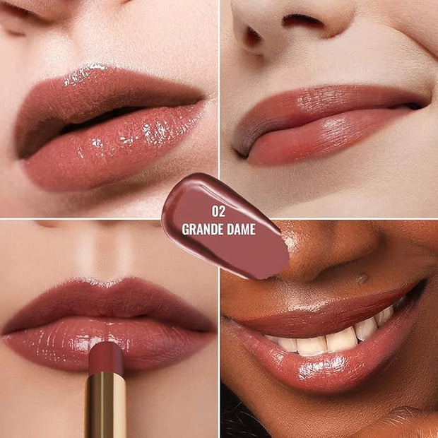 Oulac Moisturizing Shine Red Lipstick for Women, 2 in 1 Tinted Lip Balm for Winter, Hydrated Juicy and Glossy Lip Color fo...