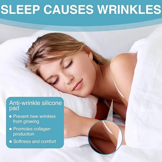 4 Pcs Chest Silicone Anti Wrinkle Pads Reusable,Anti-Wrinkle Patches for Side Sleeping - Product Image