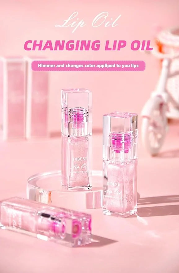 2PCS Cosmetics Color Changing Lip Oil V2, Magic Color Changing Lip Oil Cosmetics, Plumping Lip Oil Moisturizing Lip Gloss,...