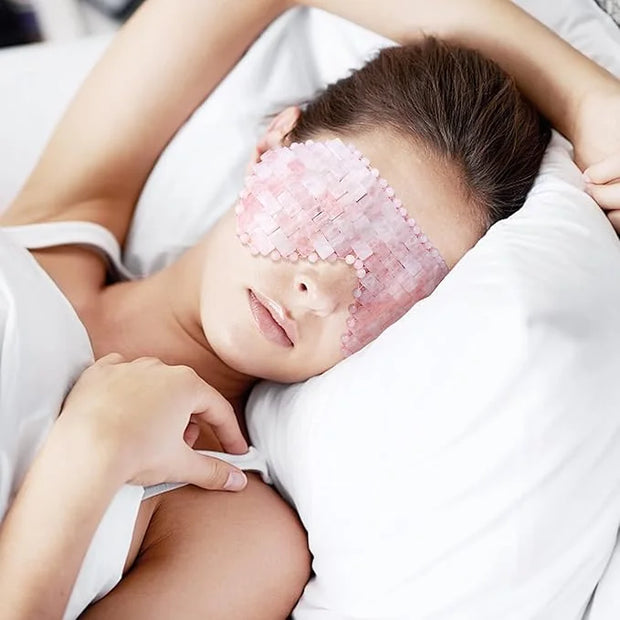 gemshan Rose Quartz Eye Mask & Amethyst Eye Mask Eliminate Wrinkles Puffiness Headache and Migraine Relief Mask - Product ...