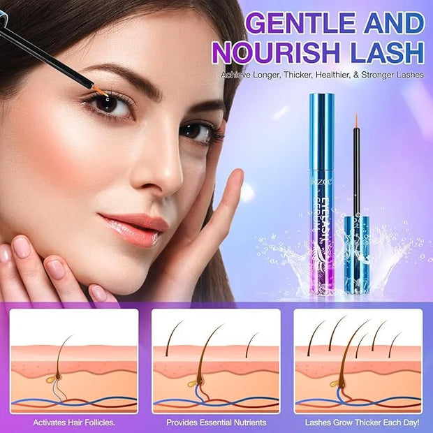 Premium Eyelash Growth Serum For Eyelash Growth Longer & Thicker, Lash Enhancing Serum With Premium All Natural Cold Press...