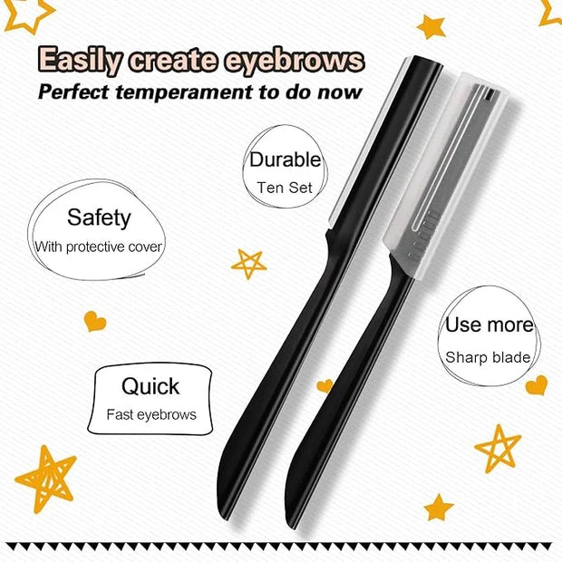 Miss Gorgeous Eyebrow Razor, Eyebrow Razor Shaper for Men and Women, Grooming Shavers (black) - Product Image
