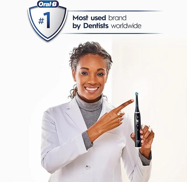 Oral-B iO Series 6 Rechargeable Electric Toothbrush with Visible Pressure Sensor to Protect Gums, 2 Minute Timer, 5 Cleani...