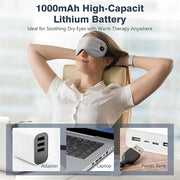 Heated Eye Mask Cordless, Warm Eye Compress for Dry Eyes Stye Blepharitis Chalazion MGD Eye Treatment, Heat Therapy to Unc...