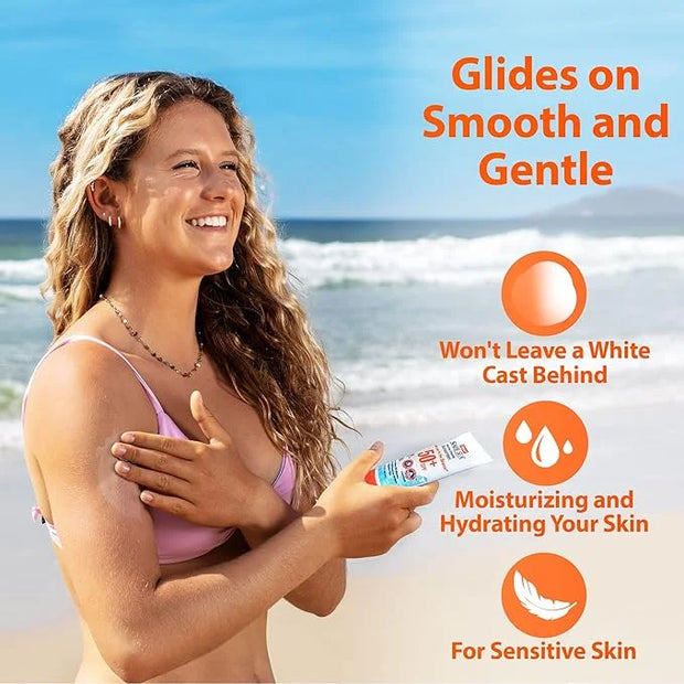 Safe Sea SPF50+ Kids Sunscreen | Travel Size 3.4 oz. | For sensitive skin | anti-jellyfish and Sea Lice sting protective l...