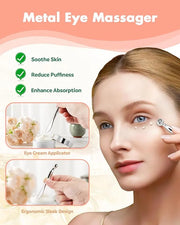 2 Pairs Reusable Under Eye Wrinkle Patches Silicone Mask, Plump Fine Lines & Wrinkles, with Metal Eye Cream Applicator, Ti...