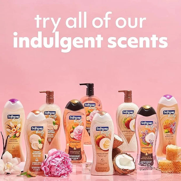 Softsoap Body Wash, Coconut Butter Scrub , Exfoliating Body Wash, 20 Ounce, 4 Pack - Product Image