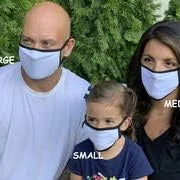 3dRose Face Mask Large, Bright Eye Heart I Love My Uncle - Product Image