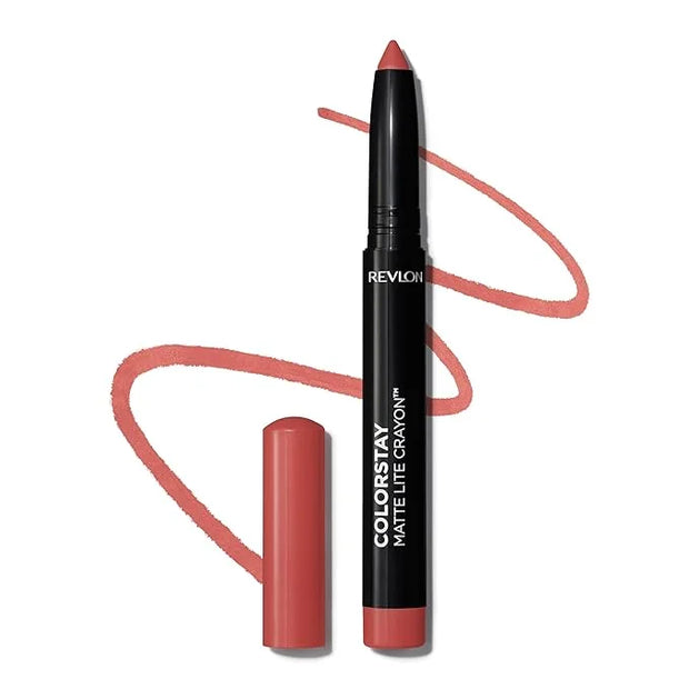 REVLON ColorStay Matte Lite Crayon Lipstick with Built-in Sharpener, Smudge-proof, Water-Resistant Non-Drying Lipcolor, 00...