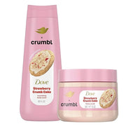 Dove Moisturizing Strawberry Crumb Cake Body Wash & Scrub Combo, 20oz Wash + 15oz Scrub, Limited Edition, Paraben & Sulfat...