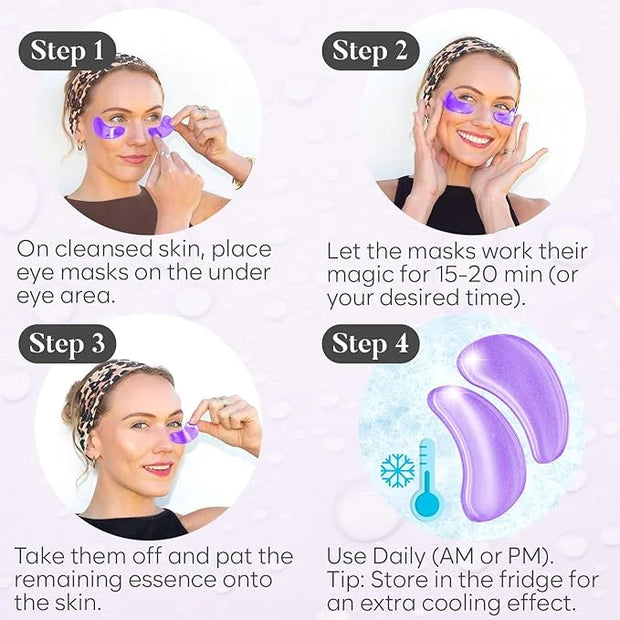 Retinol & Collagen Under Eye Patches (30 Pairs) Under Eye Patches for Dark Circles and Puffy Eyes, Under Eye Mask, Puffy E...
