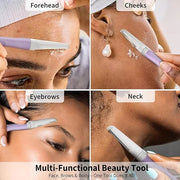 Face Razors for Women, Dermaplane Razor for Women Face, Eyebrow Razor, Facial Razors, Dermaplaning Tool, Reusable Metal Ha...