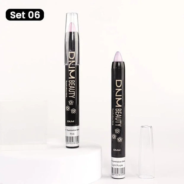 Kaely 2Pcs Cream Eyeshadow Stick Set for Eyes,Pink & Light Purple Shimmer Pen,Eye Brightener Halloween Makeup,sombras para...