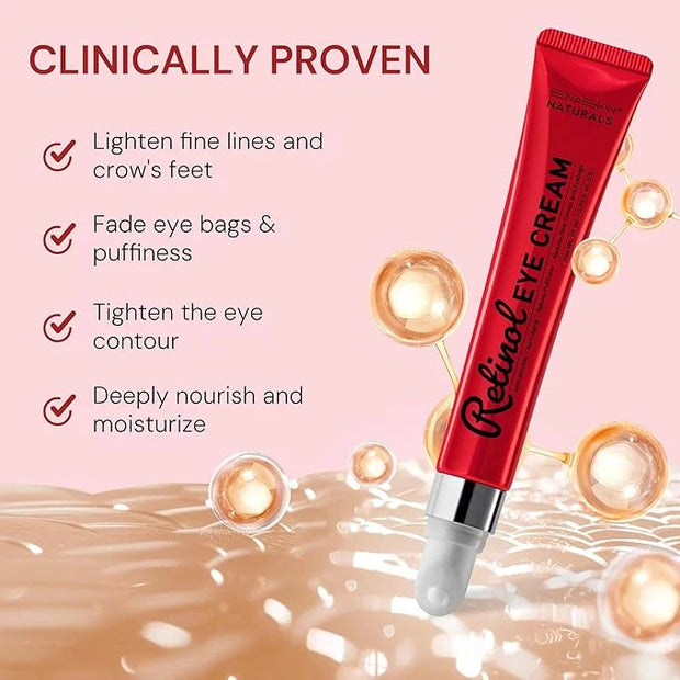 Retinol & Polypeptides Anti-Aging Eye Cream: Under Eye Treatment Reduces Wrinkles, Fine Lines, Dark Circles, Crow’s Feet &...