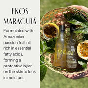 natura - Ekos Maracujá (Passion Fruit) Relieving Bundle - Triple Phase Shower Oil & Hand cream & Body Lotion - Vegan Skin ...