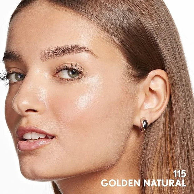 COVERGIRL Clean Invisible Foundation Makeup, Dewy & Glowy Finish, Buildable Coverage, Skin-Like Smooth Look, Vegan, Golden...