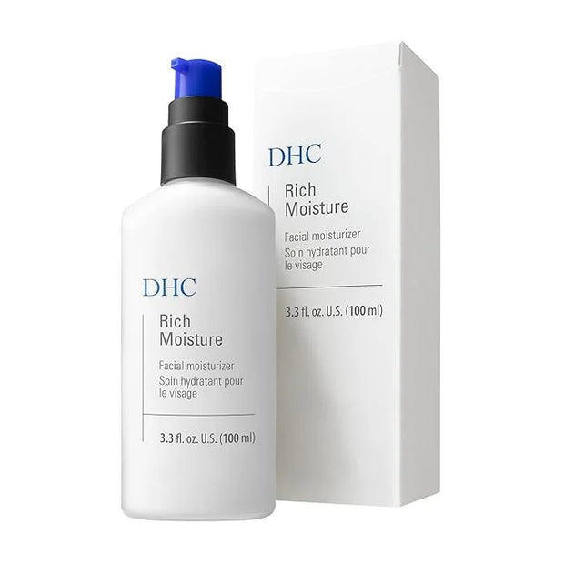 DHC Rich Moisture, Lightweight Facial Moisturizer, Dry Skin, Hydrating, Fragrance and Colorant Free, Ideal for dry dehydra...