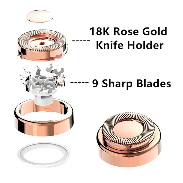 Replacement Heads For Finishing Touch Flawless Facial Hair Remover,Women Hair Removal Shaving Head First Generation (4PCS,...