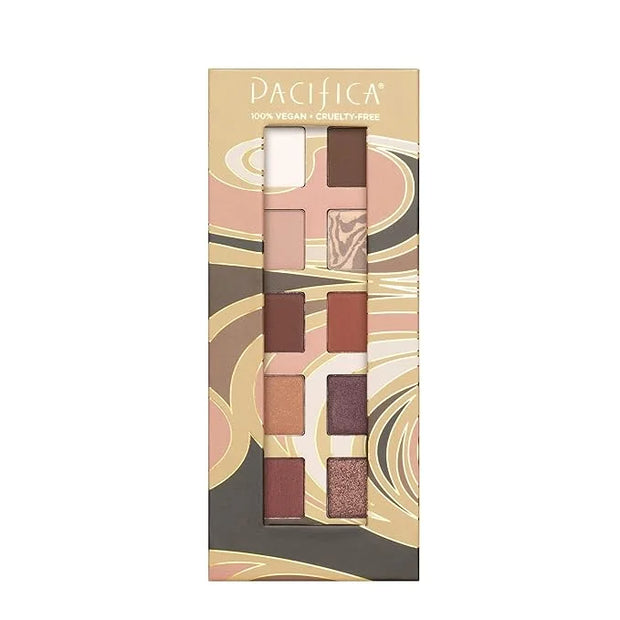 Pacifica Cocoa Nudes Mineral Eyeshadow Palette – 10 Shades Eye Makeup Naked Mineral Eye Shadow - Earth-Tone Rich Chocolate...