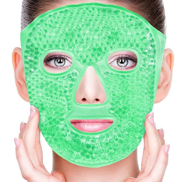 Cold Face Eye Masks Ice Face Mask Hot Cold Compress For Dark Circles, Puffiness, Migraines, Headache, Stress, Redness, Coo...