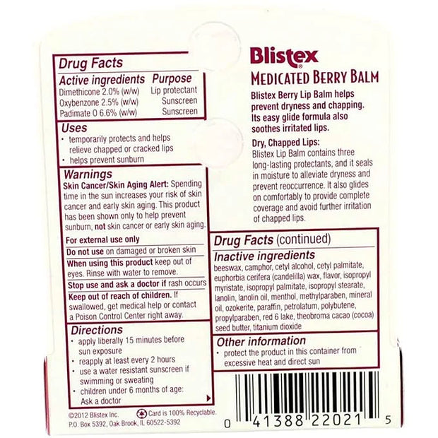 Blistex Medicated Lip Balm with SPF